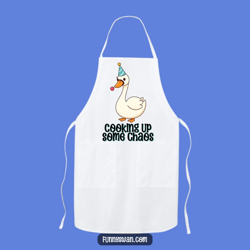 Funny Swan Party Hat Apron: Hilarious Kitchen Wear for Joyful Cooking Adventures