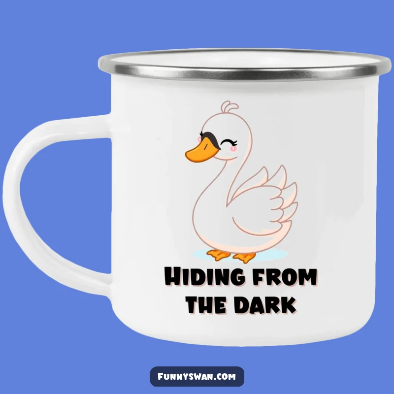 Funny Swan Peek-a-Boo Camping Mug: Durable & Playful for Outdoor Mischief