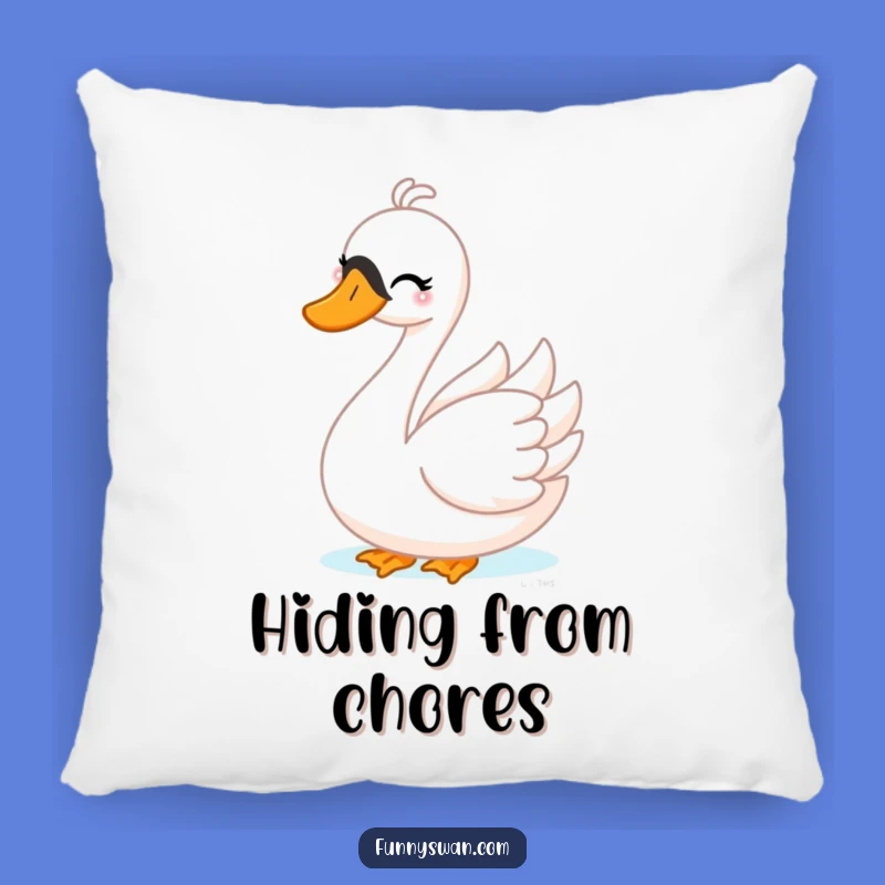 Funny Swan Peek-a-Boo Pillow: Soft Comfort with a Mischievous & Playful Touch