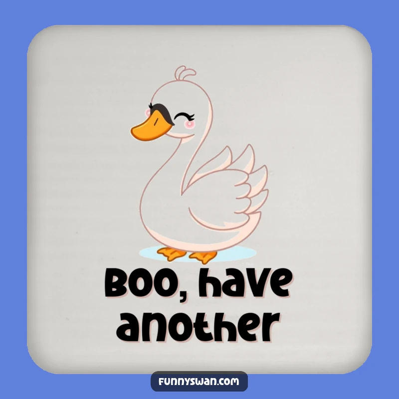 Funny Swan Peek-a-Boo Drink Coaster: Protect Surfaces with Playful Mischief