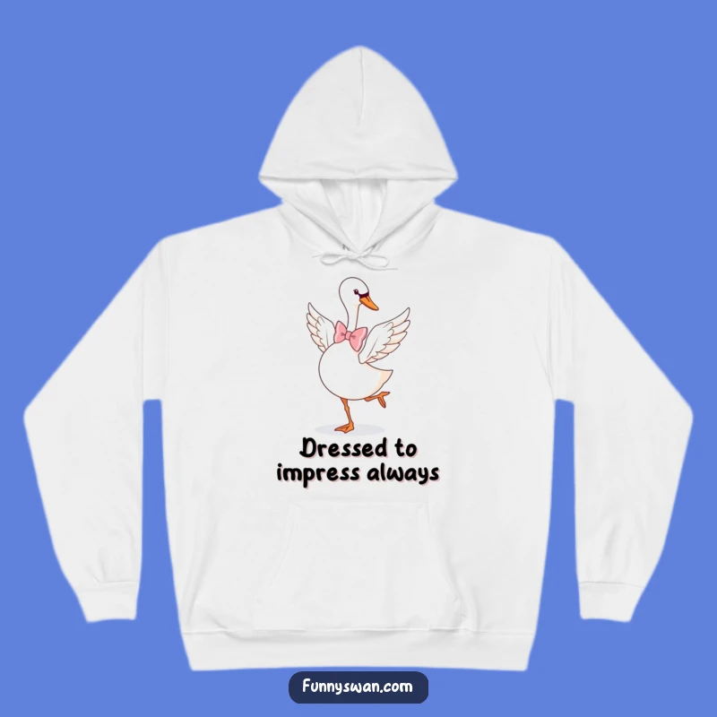 Funny Swan Bow Tie Pirouette Hoodie: Cozy & Stylish Comfort with a Humorous Twist