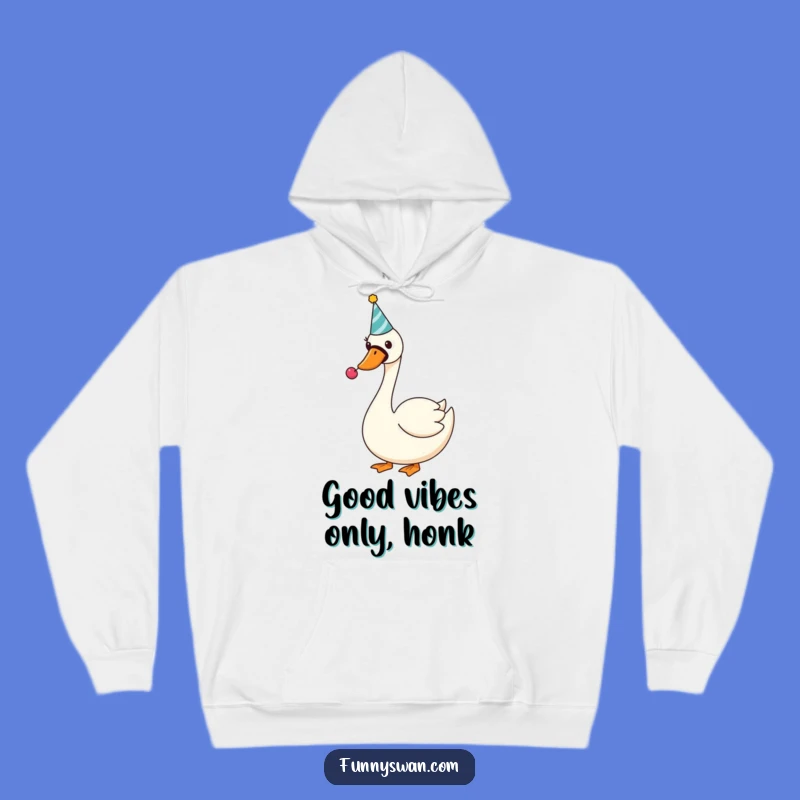 Funny Swan Party Hat Hoodie: Cozy & Comical Birthday Wear for Ultimate Fun