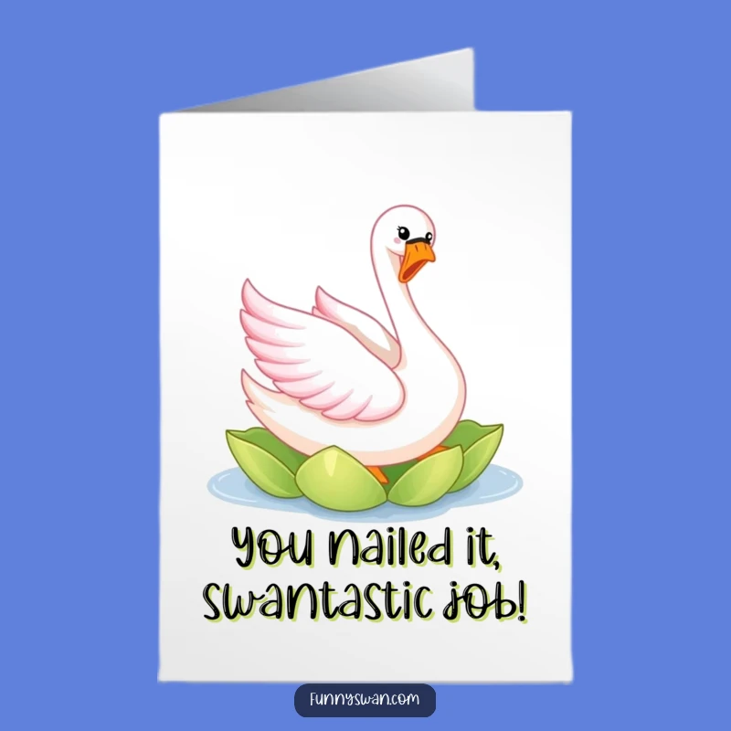 Elegant Pink Swan Congratulations Card: Free Printable & Funny Downloadable