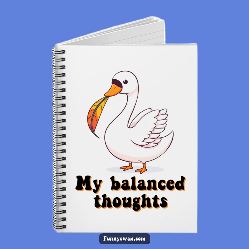 Funny Swan Feather Balance Notebook: Whimsical Journal for Joyful Thoughts & Ideas
