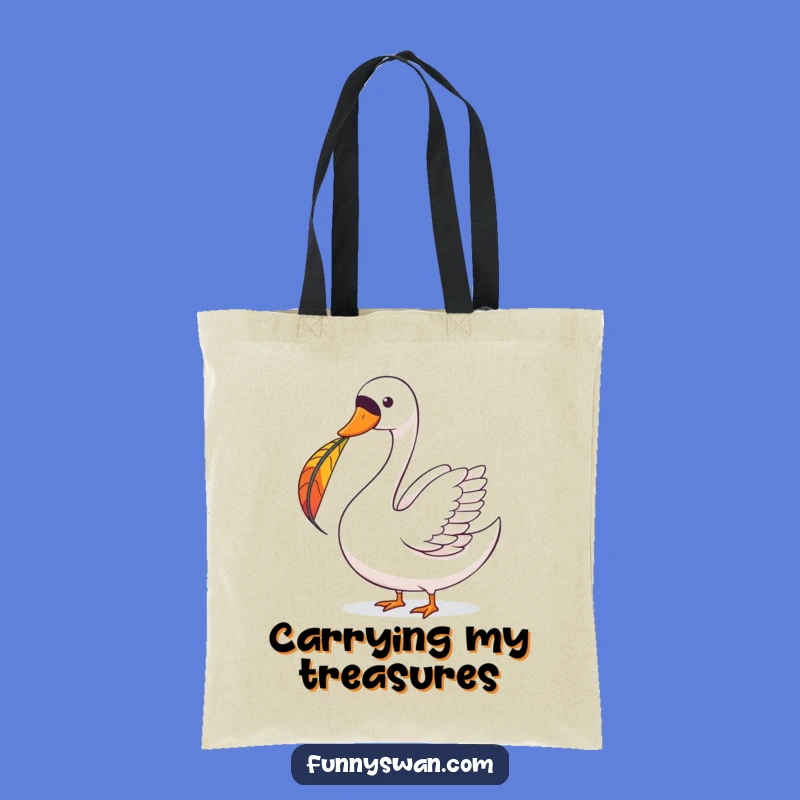 Funny Swan Feather Balance Tote Bag: Charming Accessory for Everyday Joyful Moments